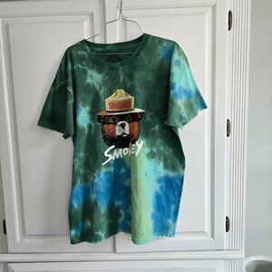 VINTAGE SMOKEY THE BEAR TIE DYE T-Shirt, Size M/L